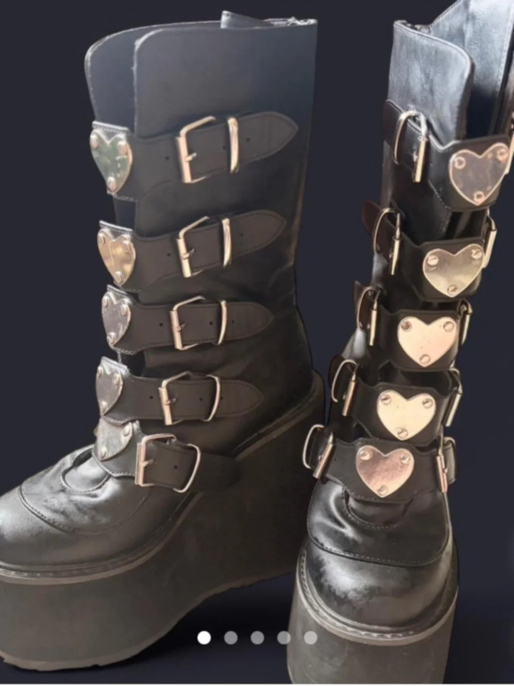 Demonia Swing-230 Black Platform Boots